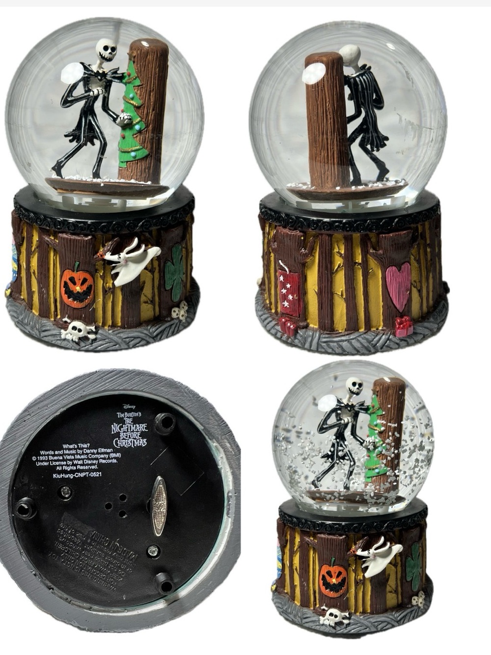 The Nightmare Before Christmas Jack Skellington Snow Globe - Black & Brown